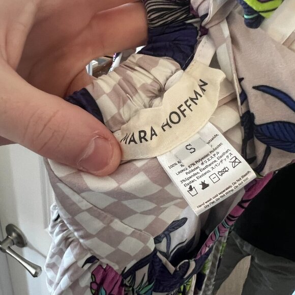 251 Mara Hoffman Cut-Out Floral Maxi Dress Size Small Color Purple - Picture 4 of 5